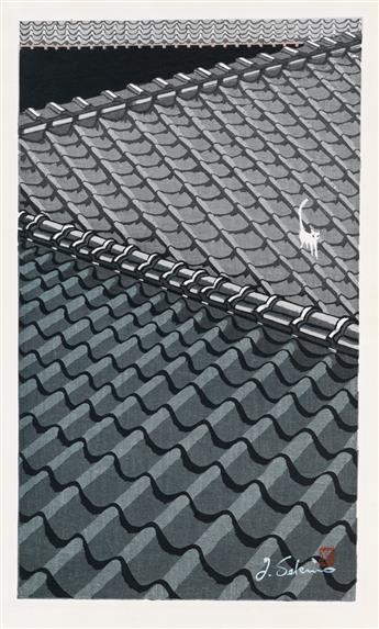 JUNICHIRO SEKINO Two color woodcuts.